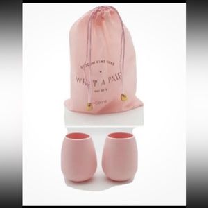 What a Pair Silicone Wine Glasses by Odeme - Brand New in Package
